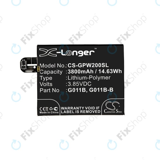 Batteria per Google Pixel 2 XL G011C, 3800mAh, Li-Pol, 3.85 V, G011B, HQ