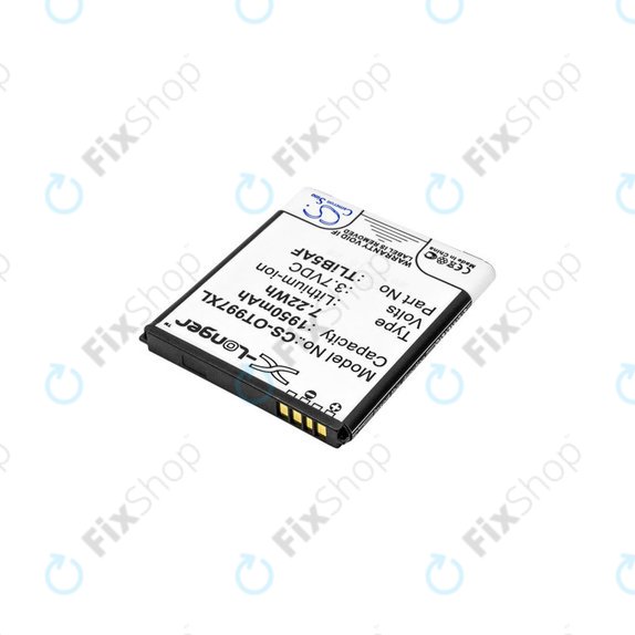 Batteria per Alcatel One Touch 997, X Pop, TCL S710, S800, TLiB5AF, Li-Ion, 1950mAh, 3.7V, HQ