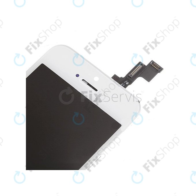 Schermo per iPhone 5S, SE, White, Vetro touch con cornice