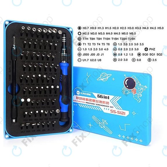 Set cacciavite di precisione e inserti 66 in 1, Sunshine SS-5121
