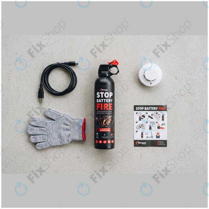 Bonpet Spray estinguente per batterie al litio, 500 ml, E-Bike & Scooter Edition