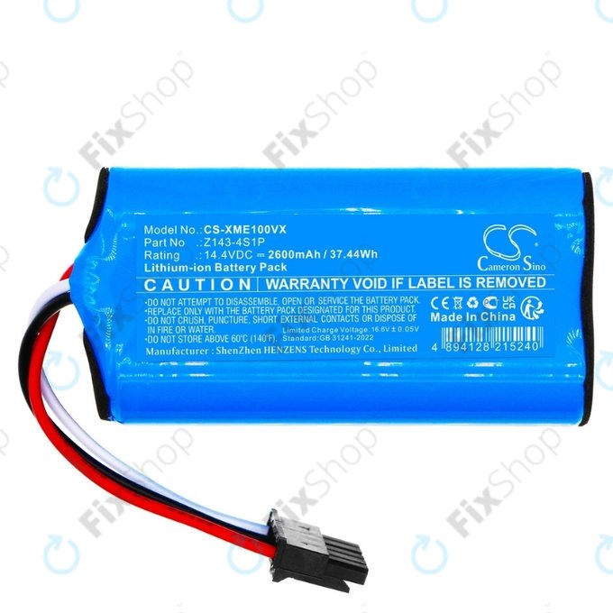 Batteria per Xiaomi Robot Vacuum E5, E10, E10C, Z143-4S1P, Li-Ion, 2600mAh, 14.4V, HQ