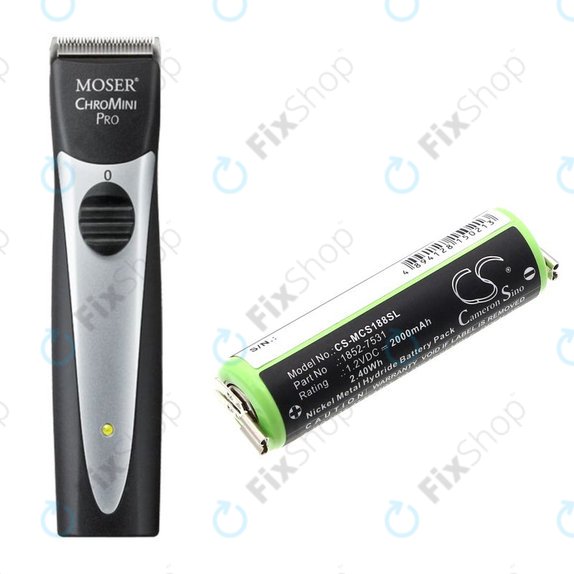 Batteria per Moser Easy Style 1881, 1852-7531, Ni-MH, 2000mAh, 1.2V, HQ