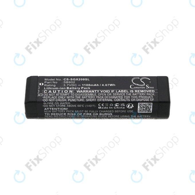 Batteria per Shure GLXD1, 2, MXW2, SB902, Li-Ion, 1100mAh, 3.7V, HQ