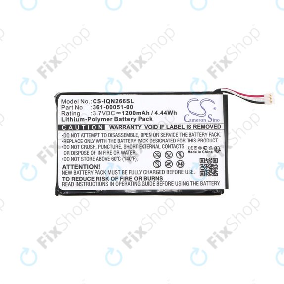 Batteria per Garmin Nüvi 2660, 361-00051-00, Li-Pol, 1200mAh, 3.7V, HQ