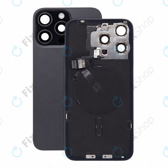 Vetro scocca posteriore per iPhone 15 Pro Max, Black Titanium, Pulled A