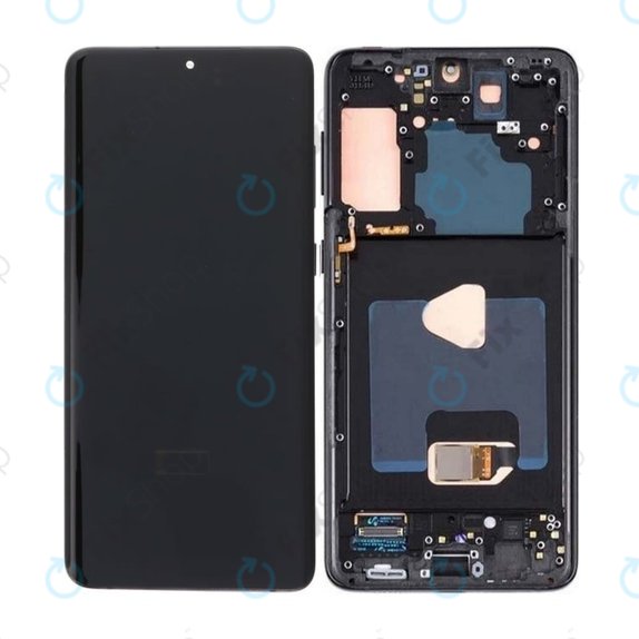 Schermo OLED per Samsung S21 Plus G996B, Phantom Black, Vetro touch con cornice