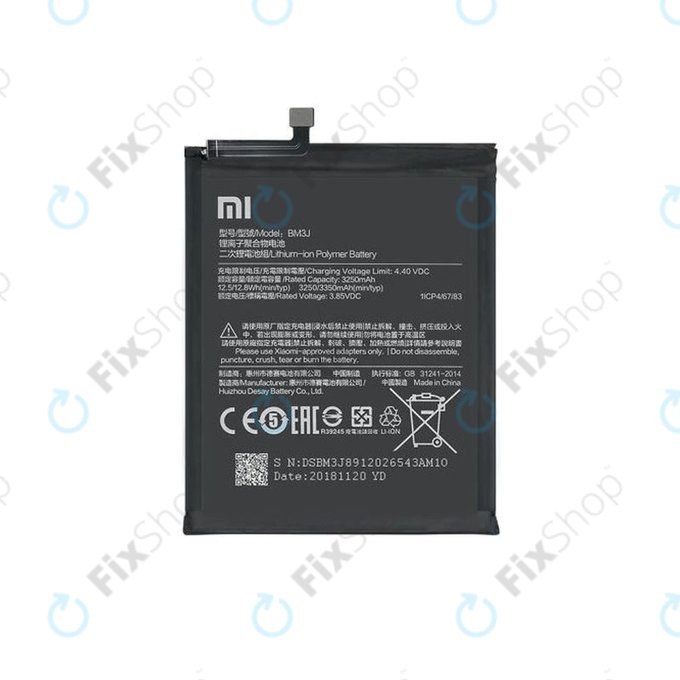 Batteria per Xiaomi Mi 8 Lite, BM3J, 46BM3JA02018, 3350mAh, Genuine Service Pack