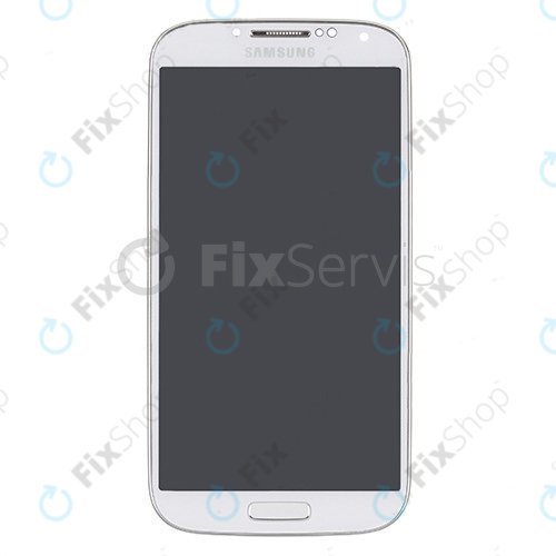 Schermo OLED per Samsung S4 i9505, White Frost, Vetro touch con cornice