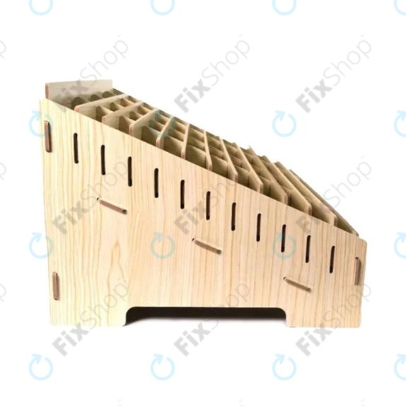 Supporto organizer universale in legno per telefoni con 48 scomparti