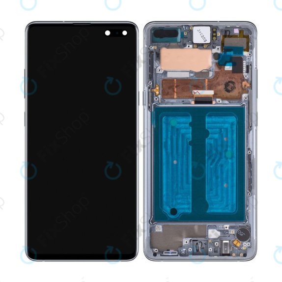Schermo OLED per Samsung S10 5G G977B, Black, Vetro touch con cornice