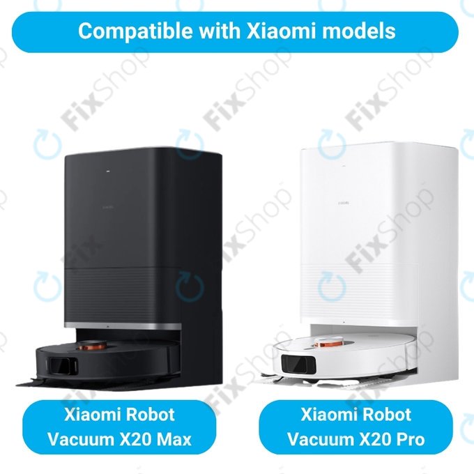 Set di ricambi per Xiaomi Robot Vacuum X20 Max, X20 Pro (1x spazzola principale, 2x filtro, 2x spazzola laterale, 4x panno mop, 2x sacchetto polvere)