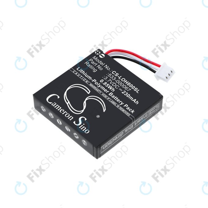 Batteria per Logitech H800, 533-000067, Li-Pol, 3.7V, 230mAh, HQ