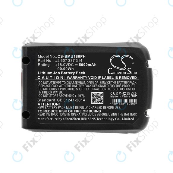 Batteria per Bosch 18V, 2 607 337 314, Li-Ion, 5000mAh, 18.0V, HQ
