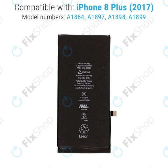 Batteria per iPhone 8 Plus, 2691mAh