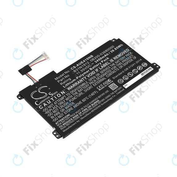 Batteria per Asus VivoBook 14 E410MA, F414MA, L410MA, B31N1912, Li-Pol, 3450mAh, 11.55V, HQ