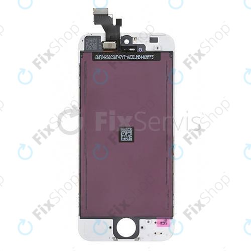 Schermo per iPhone 5, White, Vetro touch con cornice