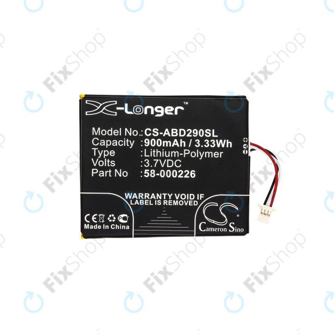 Batteria per Amazon Kindle 10th, Basic 10th, 10th 2019, Touch 2019, 26S1019, 58-000226, 900mAh, HQ