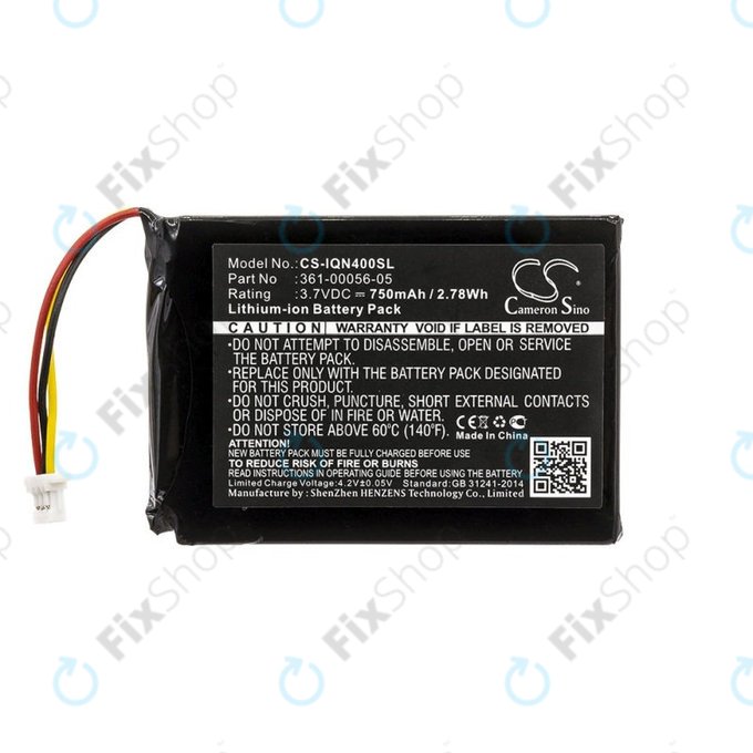 Batteria per Garmin Nüvi 40, 361-00056-05, Li-Ion, 750mAh, 3.7V, HQ