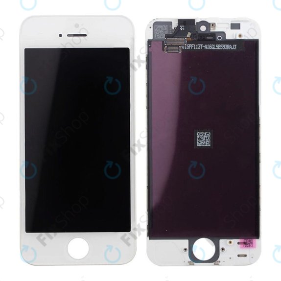 Schermo per iPhone 5, White, Vetro touch con cornice