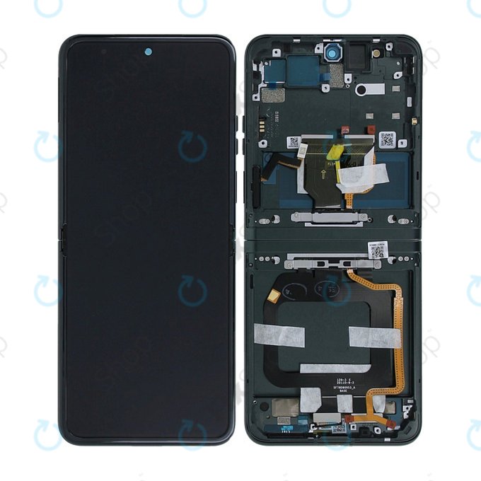 Schermo per Motorola Razr 40, Sage Green, Vetro touch con cornice, 5D68C22834, Genuine Service Pack