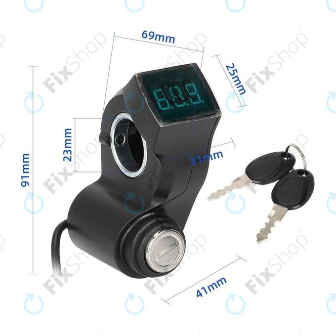 Interruttore di accensione con voltmetro per Kugoo Kirin M4, M4 Pro, Speedual, Zero 8x, 10x, MiniWalker, T10-DDM
