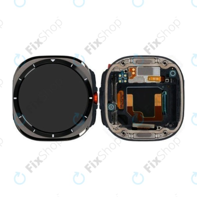 Schermo per Samsung Galaxy Watch Ultra (LTE) SM-L705U, Titanium, Vetro touch con cornice, GH82-35194B, Genuine Service Pack