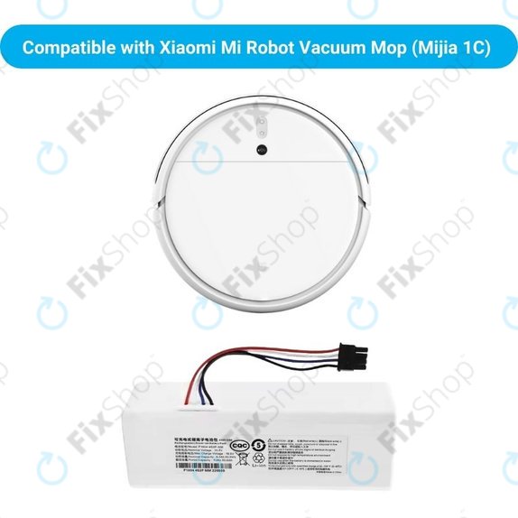 Batteria per Xiaomi Mi Robot Vacuum Mop (Mijia 1C), STYTJ01ZHM, Li-Ion, 2600mAh, 14.4V