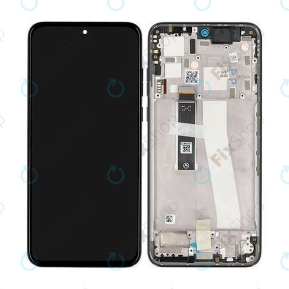 Schermo per Motorola Edge 30 Neo XT2245, Black Onyx, Vetro touch con cornice, 5D68C21403, Genuine Service Pack