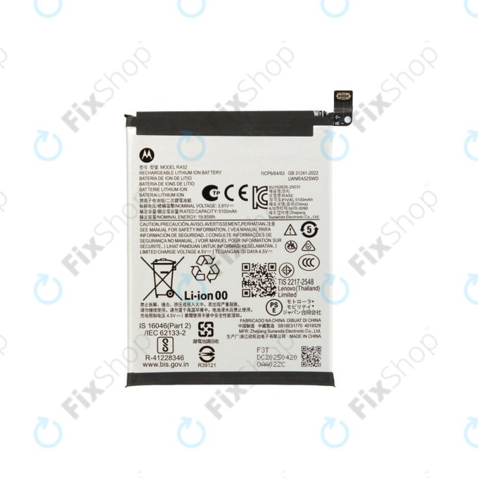 Batteria per Motorola Moto G86 5G, RA52, SB18E51770, 5100mAh, Genuine Service Pack