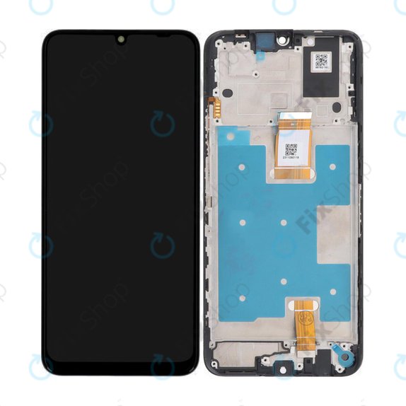 Schermo per Honor X7a RKY-LX1 RKY-LX2, Midnight Black, Vetro touch con cornice, 0235AENA, Genuine Service Pack