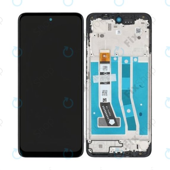Schermo per Motorola Moto G54 XT2343, Black, Vetro touch con cornice, 5D68C23304, Genuine Service Pack