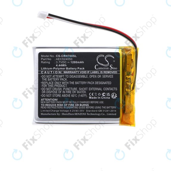 Batteria per Corsair HS75 XB, HS70 SE Void Pro RGB, HS70SE, AEC524050, Li-Pol, 3.7V, 1200mAh, HQ