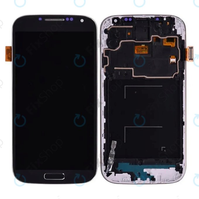 Schermo per Samsung S4 Mini Value I915i, Black Mist, Vetro touch con cornice