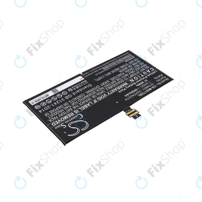 Batteria per Microsoft Surface Pro 4, DYNR01, Li-Pol, 7.5V, 5050mAh, HQ