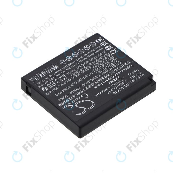Batteria per Panasonic Lumix DMW-BCF10, DMW-BCF10, Li-Ion, 940mAh, 3.7V, HQ