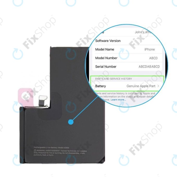 Batteria per iPhone 14 Pro Max, 661-30397, 4323mAh, Genuine Apple