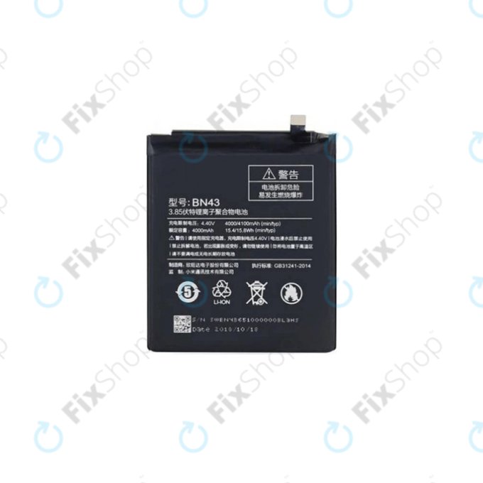 Batteria per Xiaomi Redmi Note 4X, Note 4 SD Global, BN43, 4100mAh