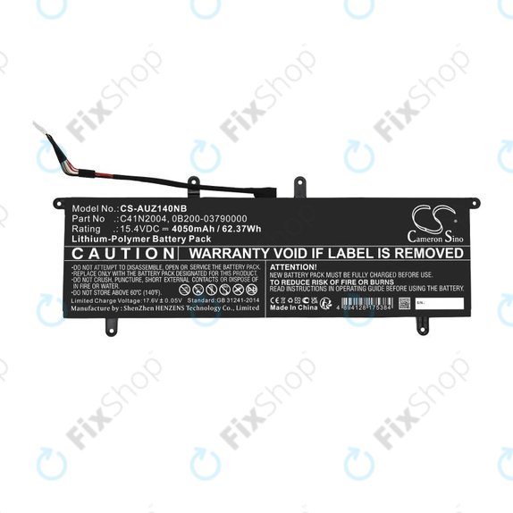 Batteria per Asus ZenBook DUO 14, C41N2004, Li-Pol, 4050mAh, 15.4V, HQ