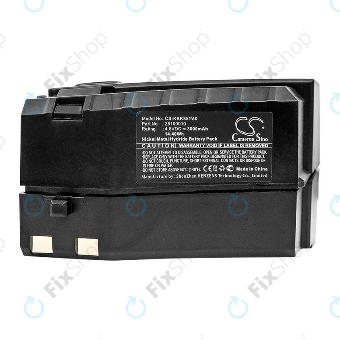 Batteria per Kärcher KC55, 6.654-118.0, 28100010, Ni-MH, 3000mAh, 4.8V, HQ
