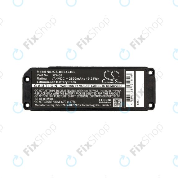 Batteria per Bose 413295, Bose SoundLink Mini, 063404, Li-Ion, 2600mAh, 7.4V, HQ