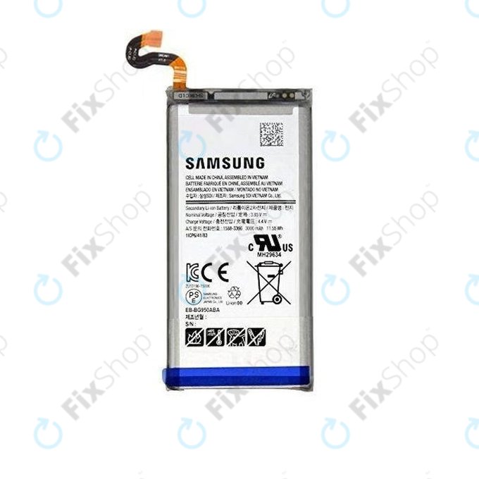 Batteria per Samsung S8 G950F, EB-BG950ABE, GH43-04729A, GH82-14642A, 3000mAh, Genuine Service Pack