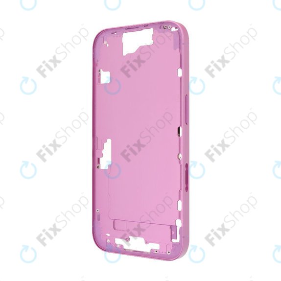 Telaio centrale con pulsanti di accensione e volume per iPhone 16, Rosa