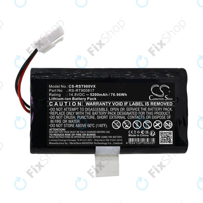 Batteria per Rowenta Smart Force RR8021WH, RS-RT900817, Li-Ion, 5200mAh, 14.8V, HQ