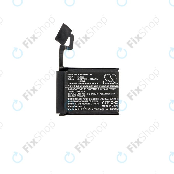 Batteria per Apple Watch 4 44 mm, 290mAh, Li-Pol, 3.82 V, A2059, HQ
