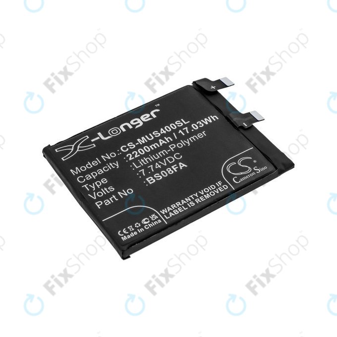 Batteria per Xiaomi Black Shark 4, 2200mAh, Li-Pol, 7.74 V, BS08FA, HQ
