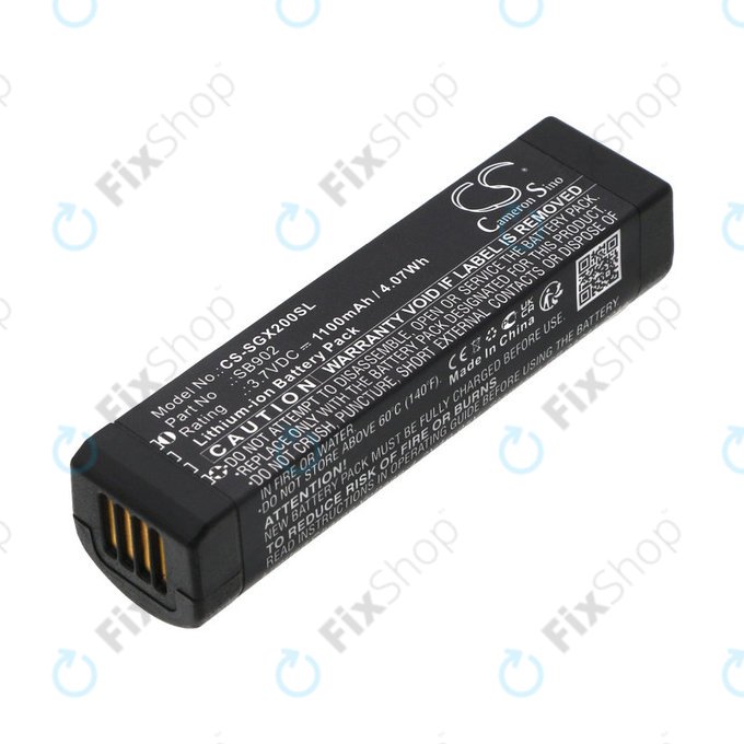 Batteria per Shure GLXD1, 2, MXW2, SB902, Li-Ion, 1100mAh, 3.7V, HQ