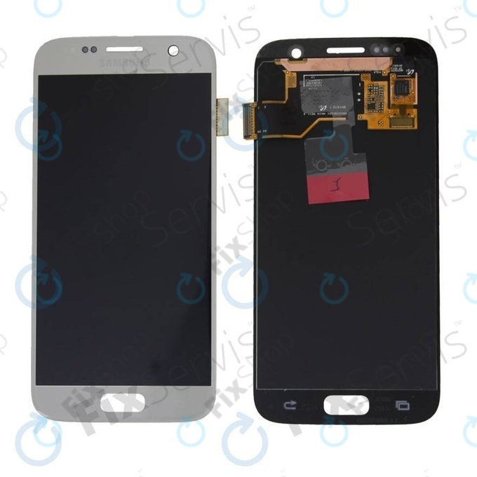 Schermo per Samsung S7 G930F, Black, Vetro touch senza cornice, GH97-18523A, GH97-18761A, GH97-18757A, Genuine Service Pack