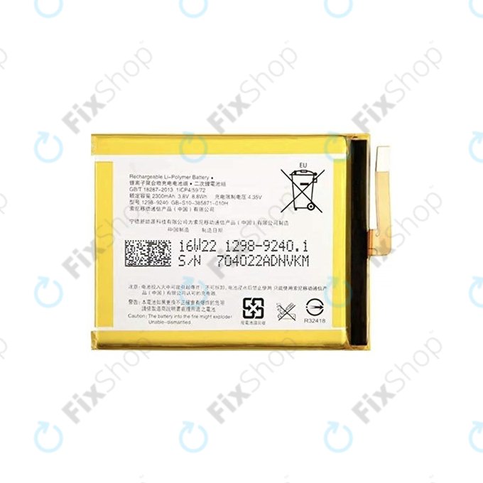 Batteria per Sony Xperia XA F3111, E5 F3311, LIS1618ERPC, 2300mAh