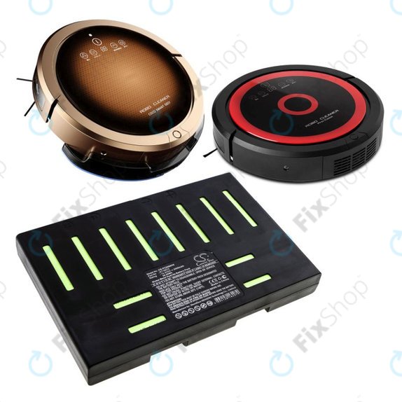 Batteria per Proscenic 902 Nono, Pro Coco Robojet Air E718074, Ni-MH, 2500mAh, 14.4V, HQ